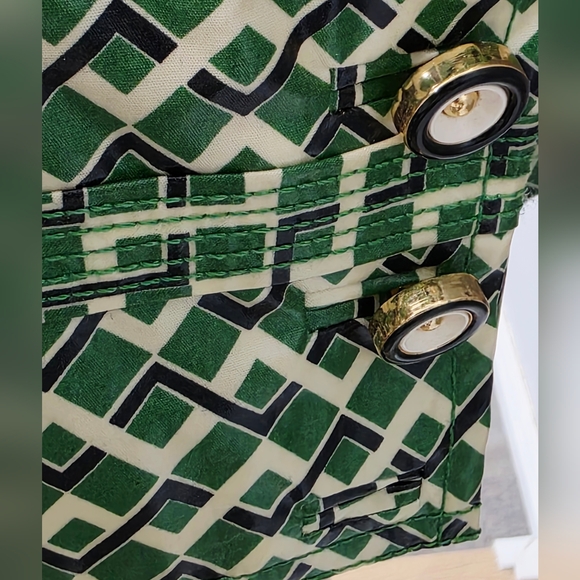 Y2K Juicy Couture Green and White Rain/Trench Coat - Picture 9 of 13